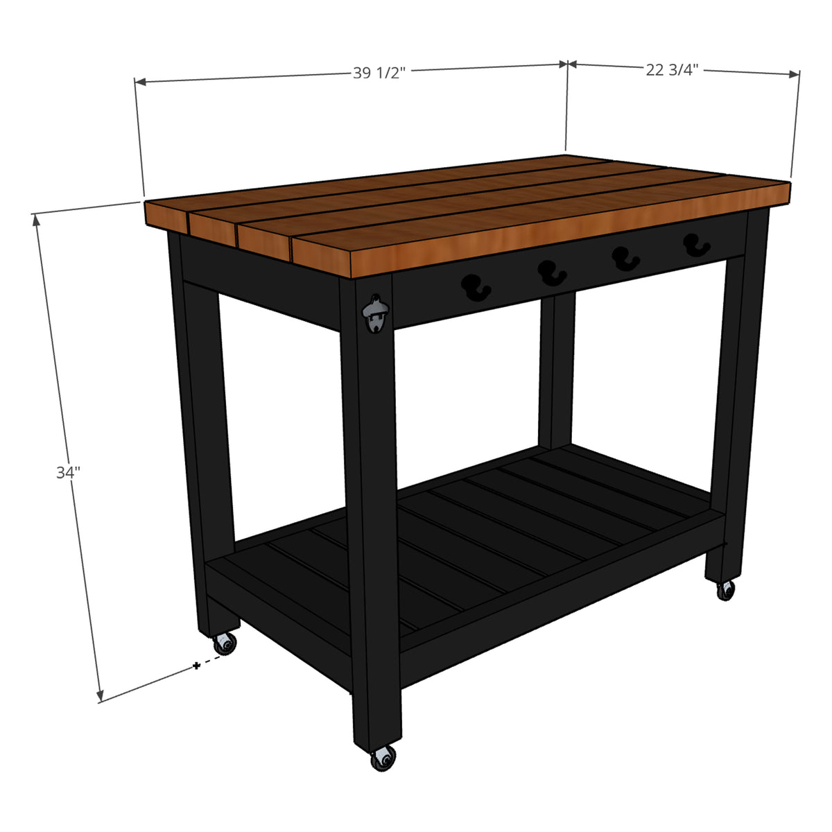 DIY Grill Cart & BBQ Prep Table --FREE BUILD PLANS!