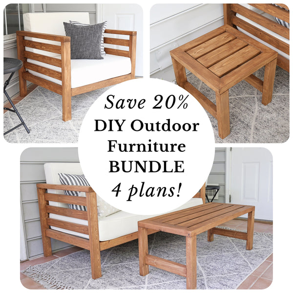 DIY Outdoor Furniture Plans BUNDLE DEAL (4 Plans)